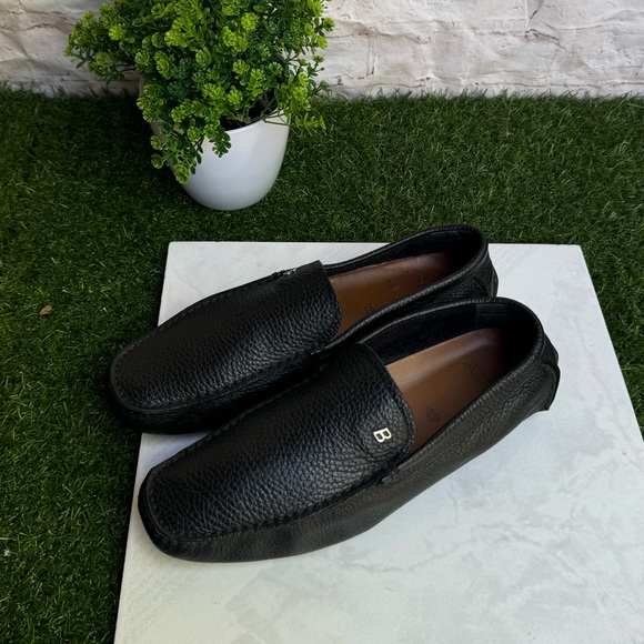 BALLY Black Leather loafer men size 7.5 - Picture 8 of 12
